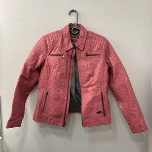 Harley Davidson, pink leather jacket size medium